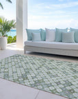 Addison Rugs Saelaris Green Washable Indoor-Outdoor Rug