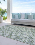 Addison Rugs Saelaris Green Washable Indoor-Outdoor Rug