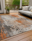 Addison Rugs Saelion Orange Washable Indoor-Outdoor Rug