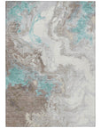 Addison Rugs Saelira Teal Washable Indoor-Outdoor Rug