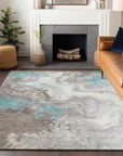 Addison Rugs Saelira Teal Washable Indoor-Outdoor Rug