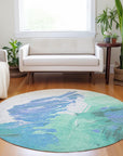 Addison Rugs Saelon Blue Washable Indoor-Outdoor Rug