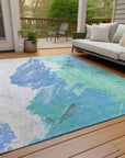 Addison Rugs Saelon Blue Washable Indoor-Outdoor Rug