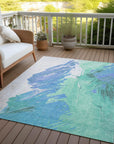Addison Rugs Saelon Blue Washable Indoor-Outdoor Rug