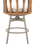 Safal Olefin Fabric Swivel Outdoor Barstool