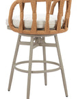 Safal Olefin Fabric Swivel Outdoor Barstool