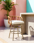 Safal Olefin Fabric Swivel Outdoor Barstool