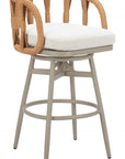 Safal Olefin Fabric Swivel Outdoor Barstool