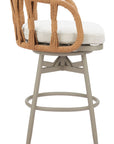 Safal Olefin Fabric Swivel Outdoor Barstool