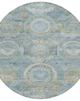 LOOMLAN Rugs Savarna Blue Washable Indoor-Outdoor Rug