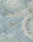 LOOMLAN Rugs Savarna Blue Washable Indoor-Outdoor Rug