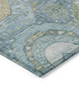 LOOMLAN Rugs Savarna Blue Washable Indoor-Outdoor Rug
