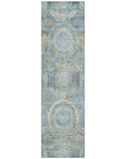 LOOMLAN Rugs Savarna Blue Washable Indoor-Outdoor Rug