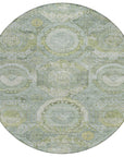 LOOMLAN Rugs Savarna Green Washable Indoor-Outdoor Rug
