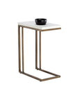 SUNPAN Sawyer Steel d Concrete Outdoor Rectangular End Table