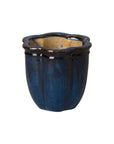 Emissary Scalloped Ceramic Outdoor Planter