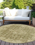 LOOMLAN Rugs Scarlune Brown Washable Indoor-Outdoor Rug