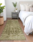 LOOMLAN Rugs Scarlune Brown Washable Indoor-Outdoor Rug