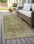 LOOMLAN Rugs Scarlune Brown Washable Indoor-Outdoor Rug