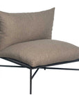 Sectional Armless Chair - Nut Brown Outdoor Modular-Outdoor Modulars-Seasonal Living-LOOMLAN