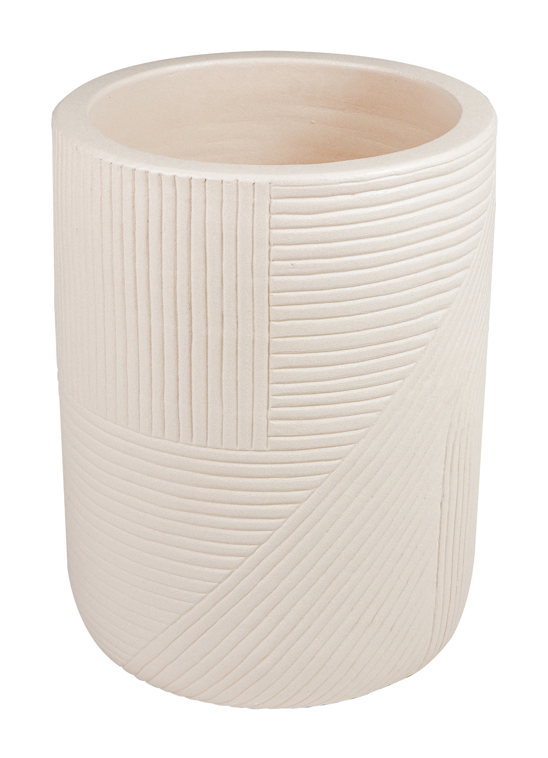Serenity Textured Planter Set (1 Large and 1 Small) - White Outdoor Accessories-Outdoor Planters-Seasonal Living-LOOMLAN