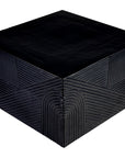 Serenity Textured Square Table 24" - Black Outdoor Accent Table-Outdoor Side Tables-Seasonal Living-LOOMLAN