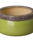 Emissary Shallow Ceramic Round Planter