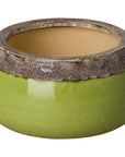Emissary Shallow Ceramic Round Planter