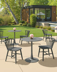 Zuo Modern Shio Aluminum Outdoor Dining Chair Black