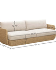 LH Home Siesta All-Weather Wicker Outdoor Sofa