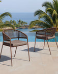 Zuo Modern Skye Olefin Fabric Outdoor Dining Chair 2PC
