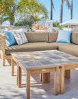 HiTeak SoHo Outdoor Sectional Corner with Sunbrella Cushion