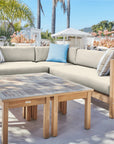 HiTeak SoHo Patio Sectional Deep Sofa Set with Sunbrella 7PC