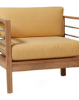 SoHo Teak Outdoor Club Chair with Sunbrella Cushion-Outdoor Lounge Chairs-HiTeak-Yellow-LOOMLAN