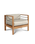 HiTeak SoHo Teak Patio Deep Sofa Set with Sunbrella 4PC