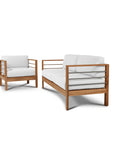 SoHo Teak Patio Sofa with Sunbrella Cushion - LOOMLAN - HiTeak - Outdoor Sofas & Loveseats