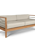 HiTeak SoHo Three Person Patio Sofa with Sunbrella Cushion