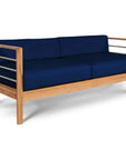 HiTeak SoHo Three Person Patio Sofa with Sunbrella Cushion