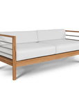 HiTeak SoHo Three Person Patio Sofa with Sunbrella Cushion