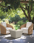 Zuo Modern Solara Olefin Fabric Swivel Outdoor Accent Chair