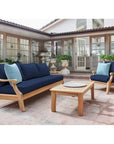 HiTeak Sonoma Teak Deep Outdoor Club Chair Sunbrella Cushion