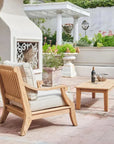 HiTeak Sonoma Teak Deep Outdoor Club Chair Sunbrella Cushion