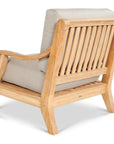 HiTeak Sonoma Teak Deep Outdoor Club Chair Sunbrella Cushion