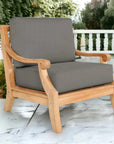 HiTeak Sonoma Teak Deep Outdoor Club Chair Sunbrella Cushion