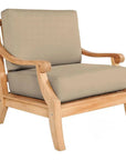 HiTeak Sonoma Teak Deep Outdoor Club Chair Sunbrella Cushion