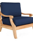 HiTeak Sonoma Teak Deep Outdoor Club Chair Sunbrella Cushion