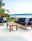 HiTeak Sonoma Teak Deep Outdoor Couch Sunbrella Cushions