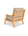 HiTeak Sonoma Teak Patio Deep Sofa Set with Sunbrella 4PC
