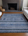Addison Rugs Southwest Blue Washable Indoor-Outdoor Rug