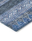 Southwest Blue Washable Indoor-Outdoor Rug